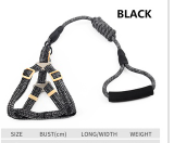 QPlanet Dog Leash with Harness Rubber Handle Small Size